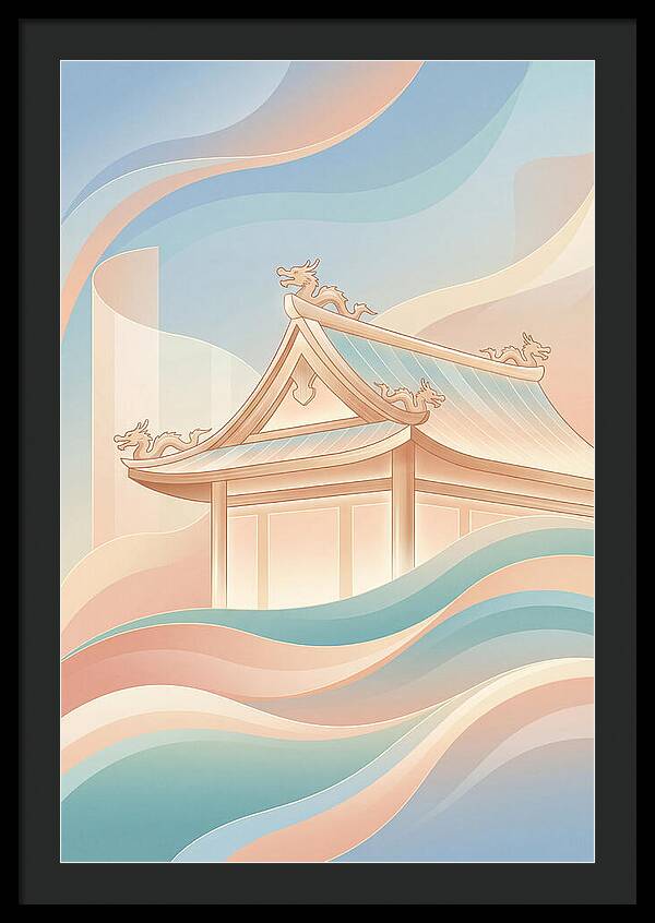 Curved Roof Temple With Dragons