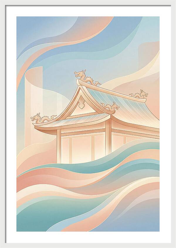 Curved Roof Temple With Dragons