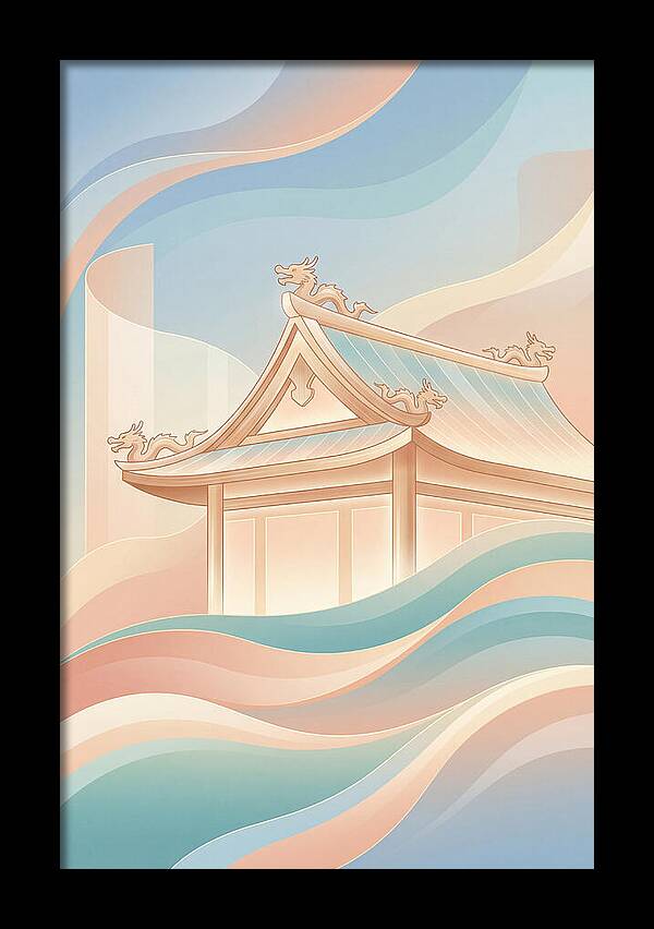 Curved Roof Temple With Dragons