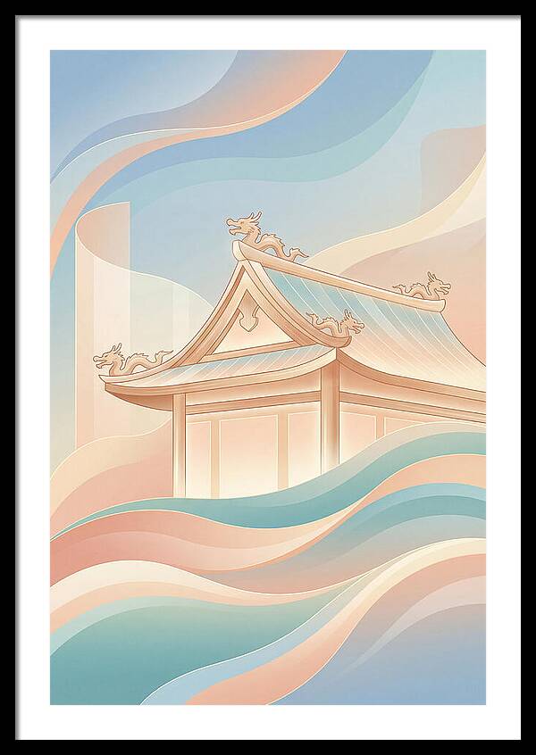 Curved Roof Temple With Dragons