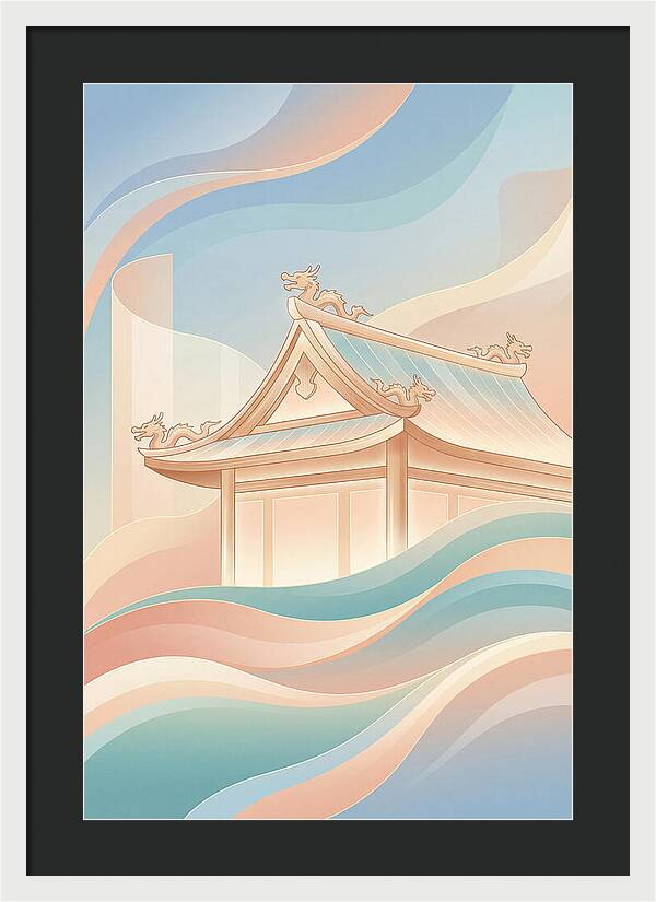 Curved Roof Temple With Dragons