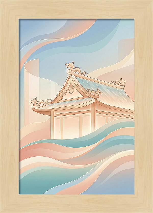 Curved Roof Temple With Dragons