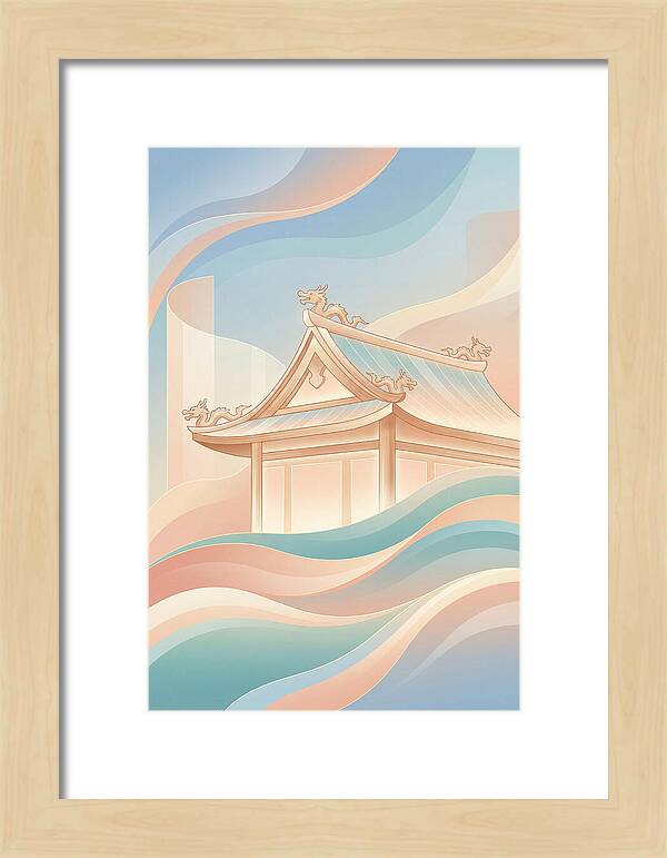 Curved Roof Temple With Dragons