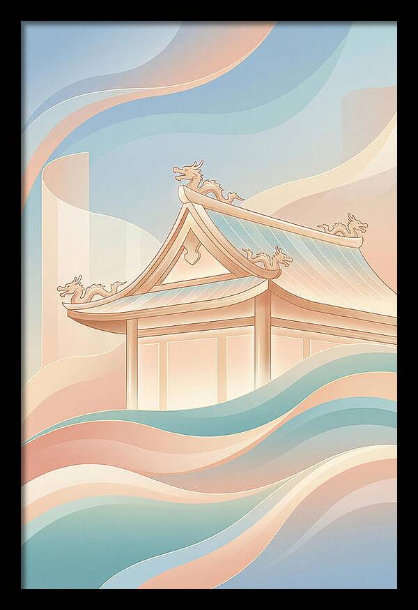 Curved Roof Temple With Dragons