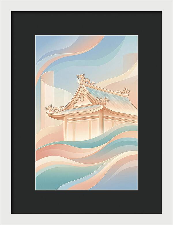 Curved Roof Temple With Dragons