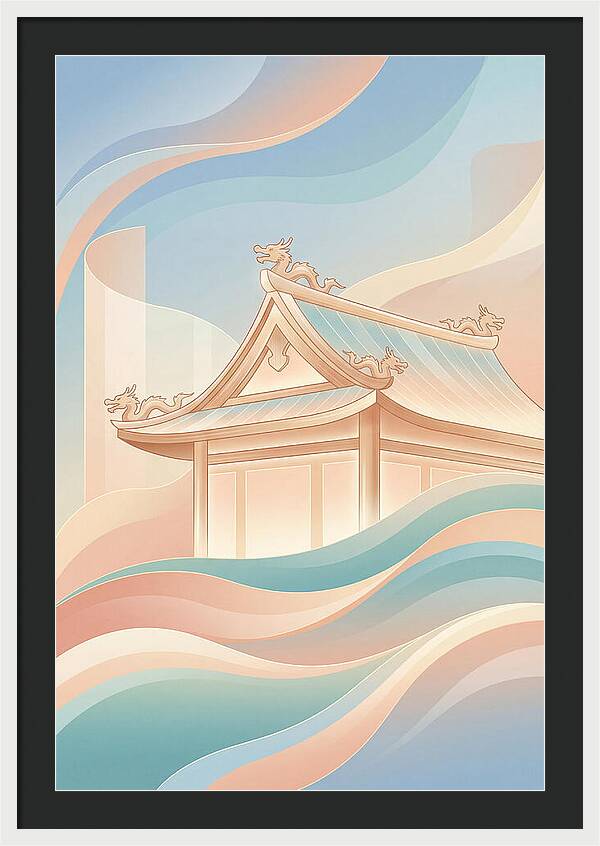 Curved Roof Temple With Dragons