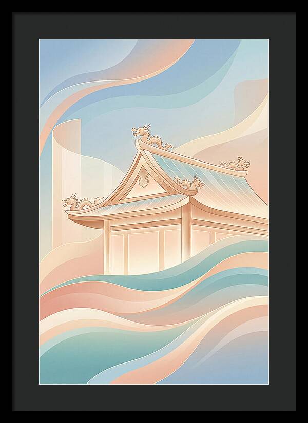 Curved Roof Temple With Dragons