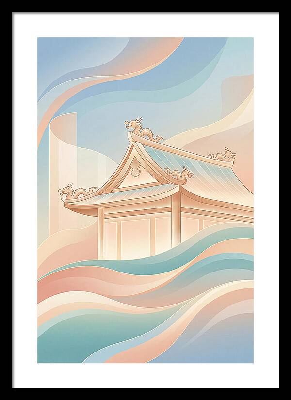 Curved Roof Temple With Dragons