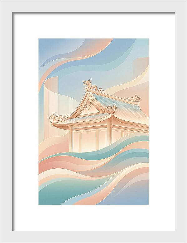 Curved Roof Temple With Dragons