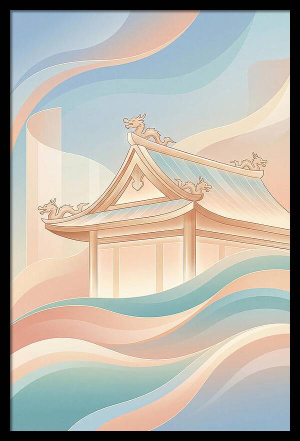 Curved Roof Temple With Dragons