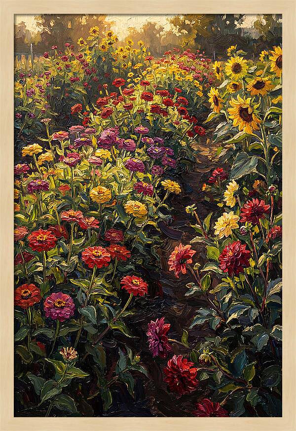 Cutting Garden In Organized Rows
