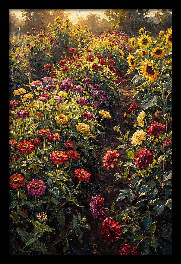 Cutting Garden In Organized Rows