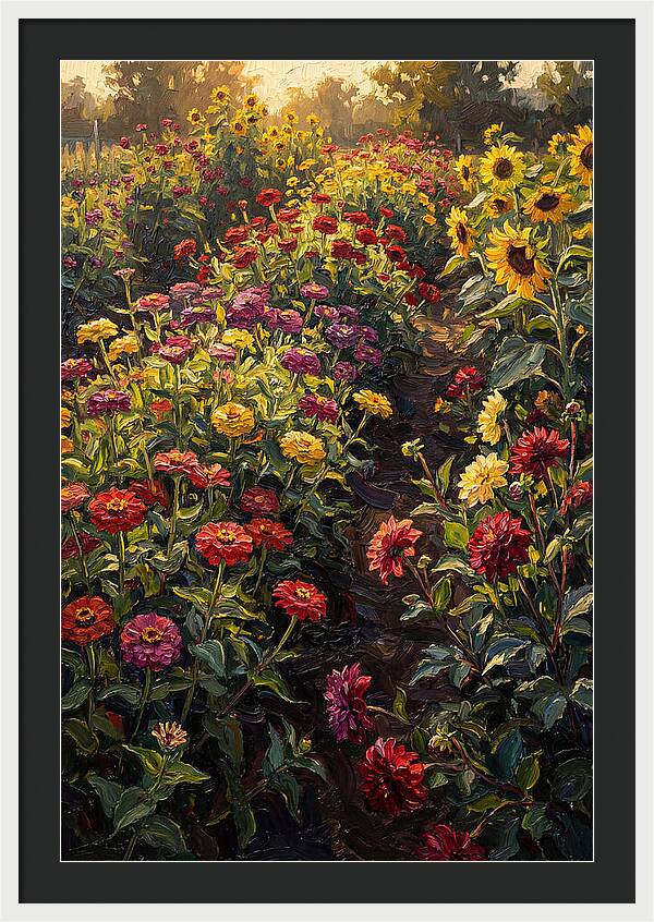 Cutting Garden In Organized Rows