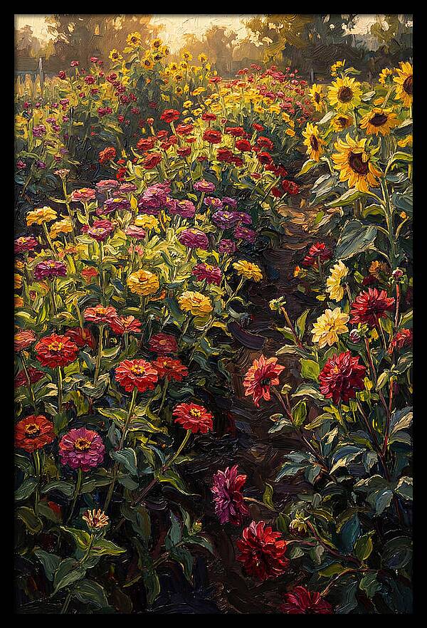Cutting Garden In Organized Rows