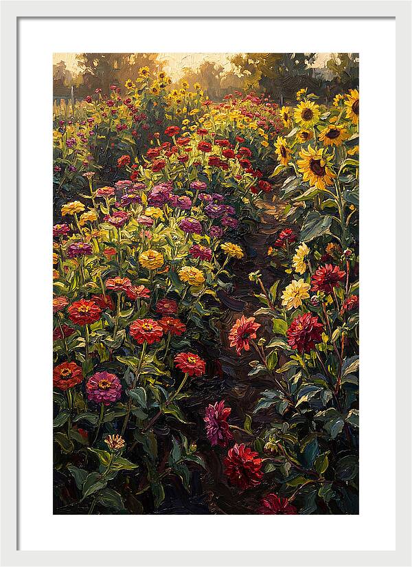 Cutting Garden In Organized Rows