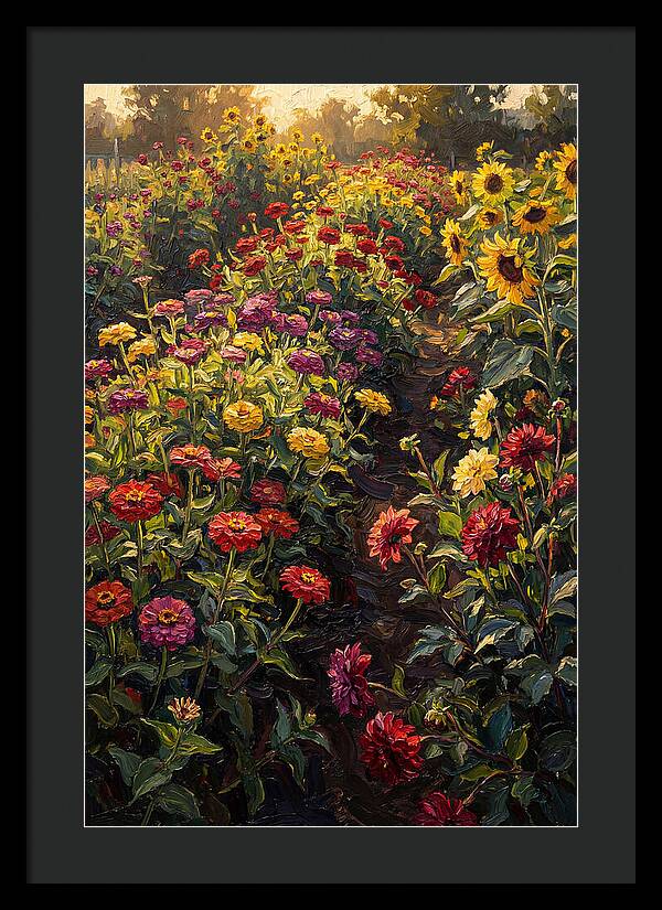 Cutting Garden In Organized Rows
