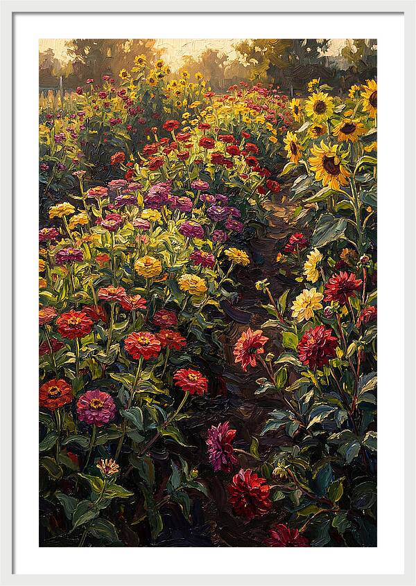 Cutting Garden In Organized Rows