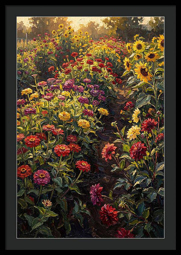Cutting Garden In Organized Rows