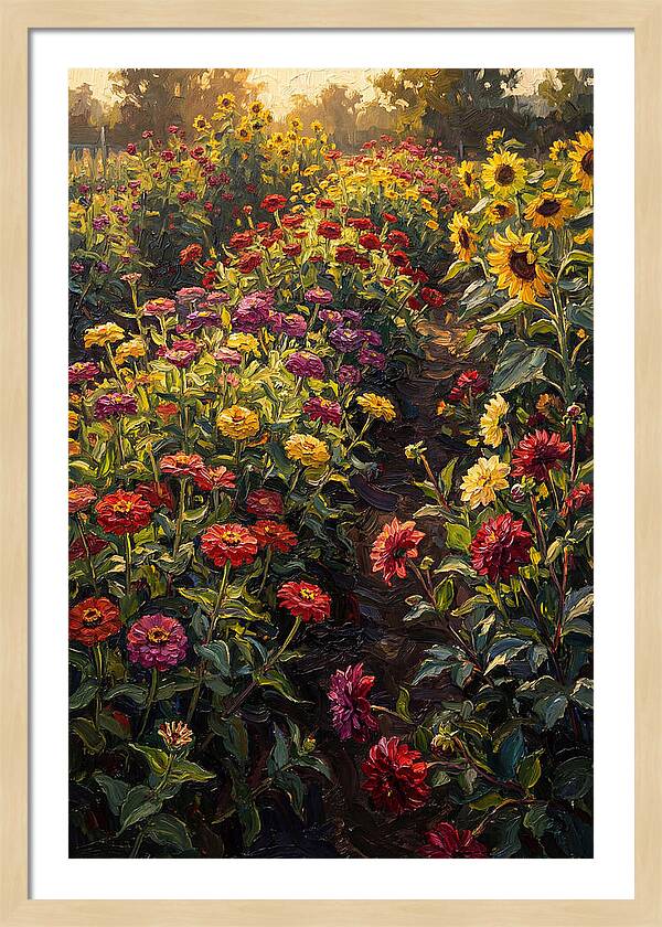 Cutting Garden In Organized Rows