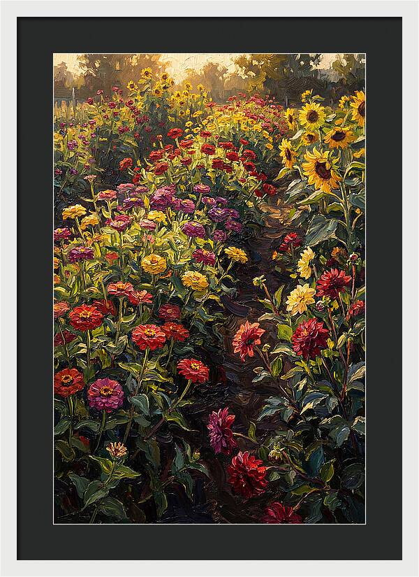 Cutting Garden In Organized Rows