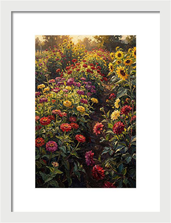 Cutting Garden In Organized Rows