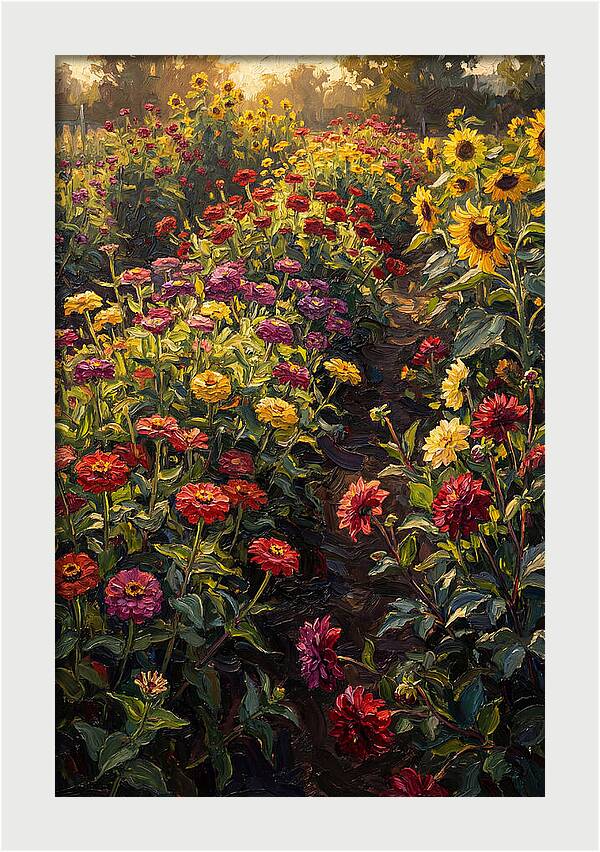 Cutting Garden In Organized Rows
