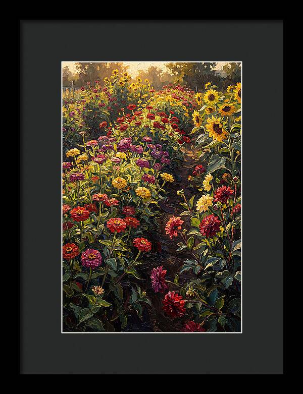 Cutting Garden In Organized Rows