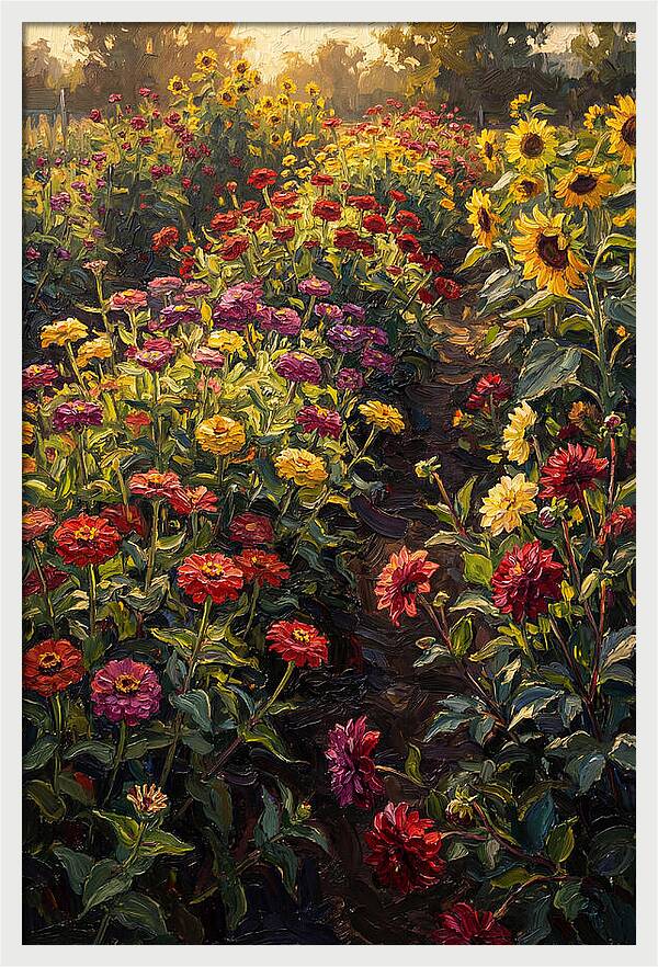 Cutting Garden In Organized Rows