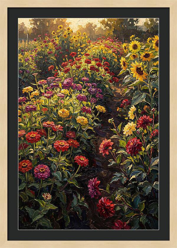 Cutting Garden In Organized Rows