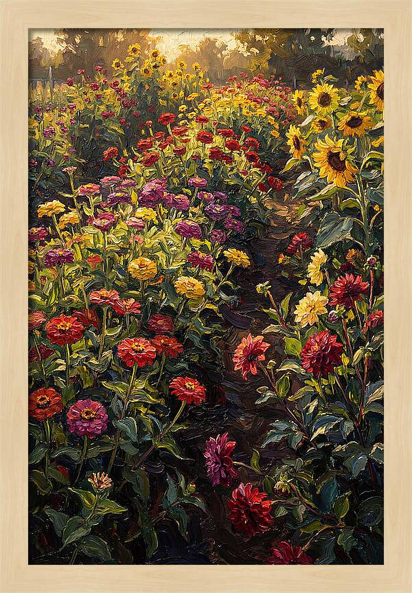 Cutting Garden In Organized Rows