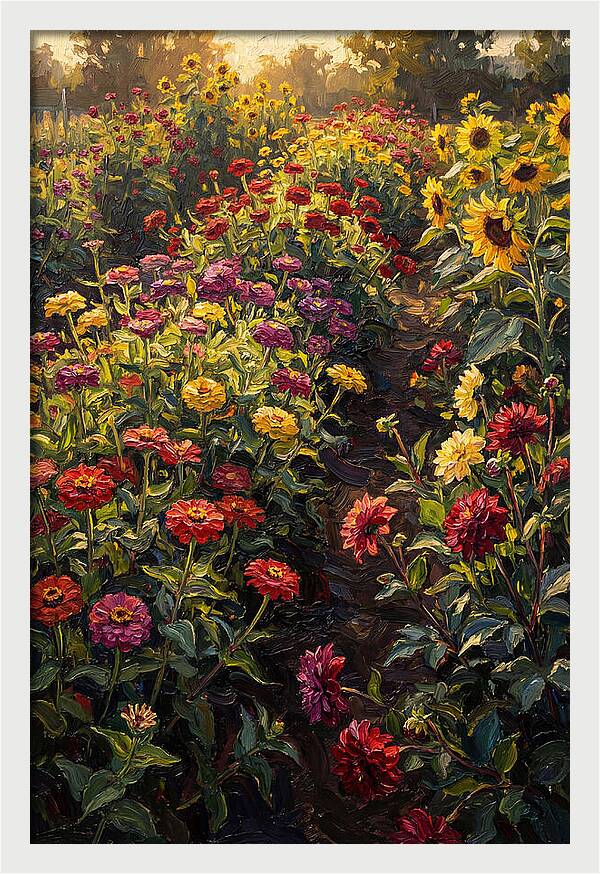 Cutting Garden In Organized Rows