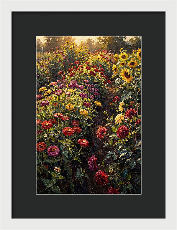 Cutting Garden In Organized Rows