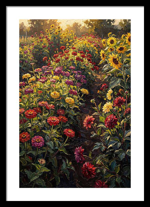 Cutting Garden In Organized Rows