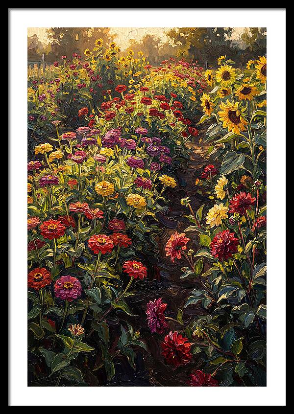 Cutting Garden In Organized Rows