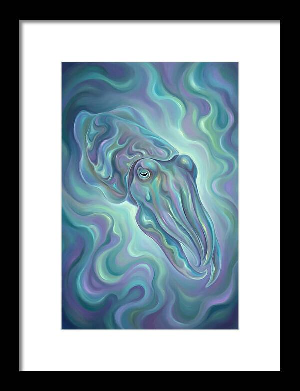 Cuttlefish In Iridescent Waters
