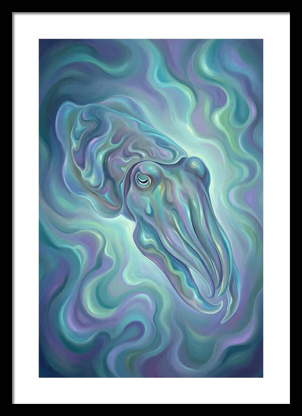 Cuttlefish In Iridescent Waters