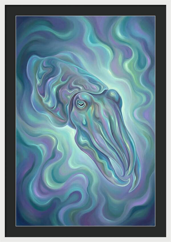 Cuttlefish In Iridescent Waters