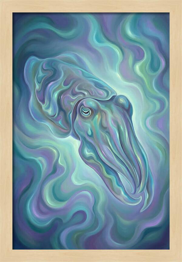 Cuttlefish In Iridescent Waters