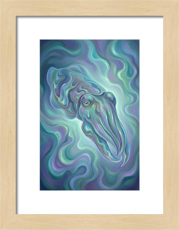 Cuttlefish In Iridescent Waters