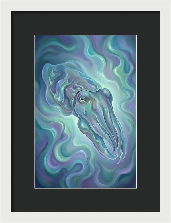 Cuttlefish In Iridescent Waters