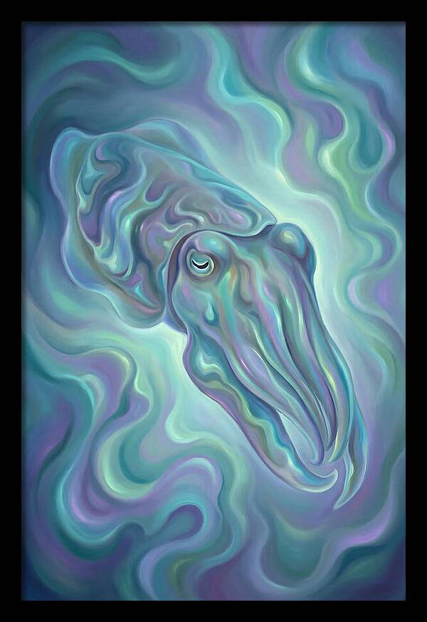 Cuttlefish In Iridescent Waters