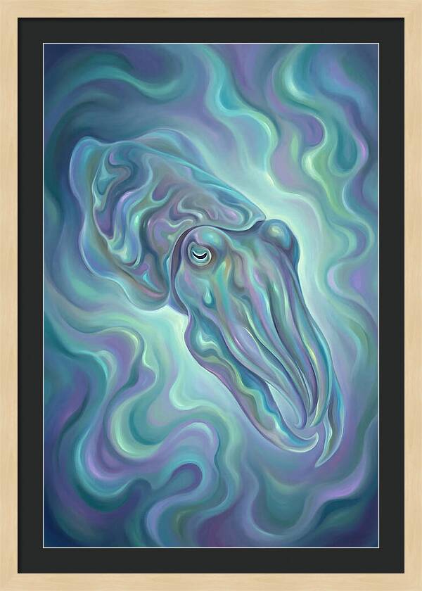 Cuttlefish In Iridescent Waters