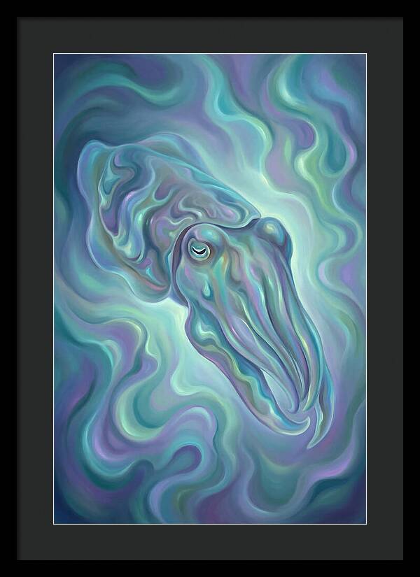 Cuttlefish In Iridescent Waters