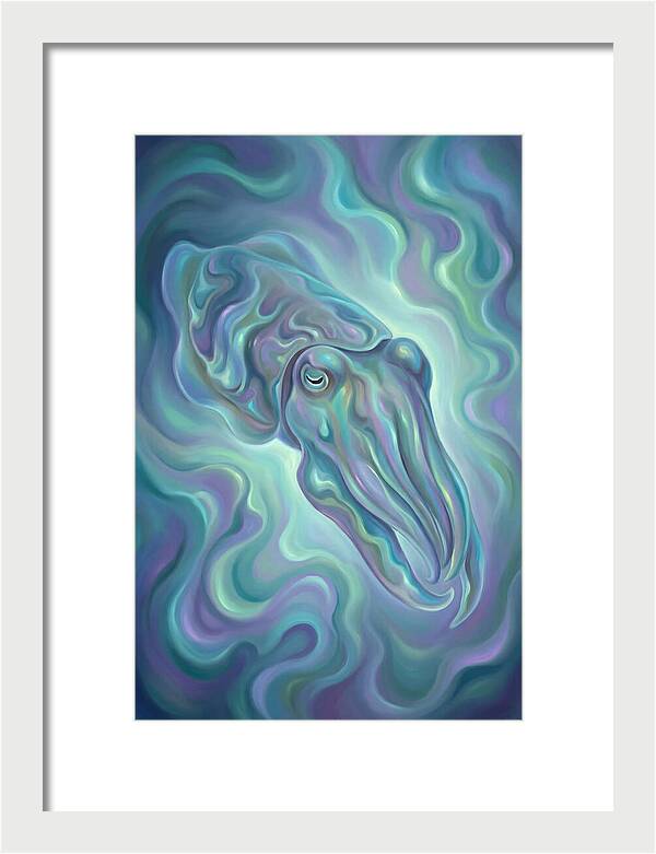 Cuttlefish In Iridescent Waters
