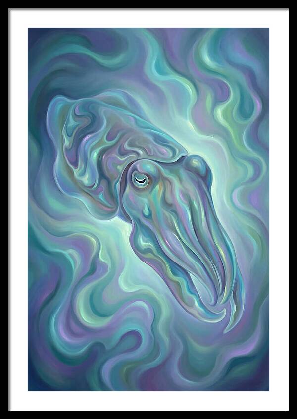 Cuttlefish In Iridescent Waters