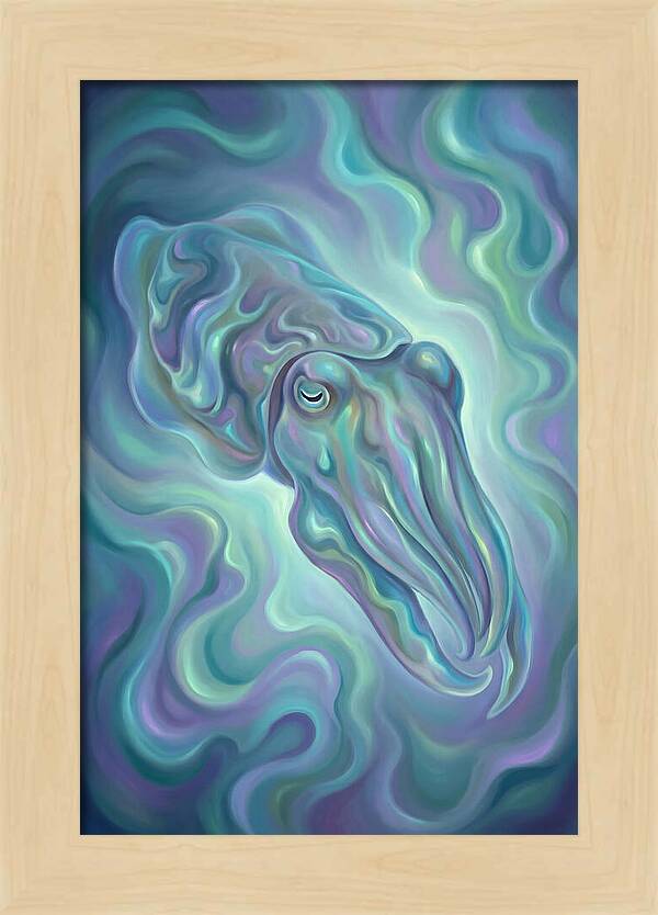 Cuttlefish In Iridescent Waters
