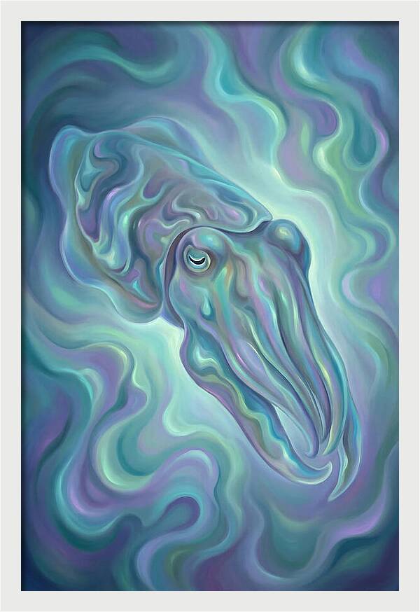 Cuttlefish In Iridescent Waters