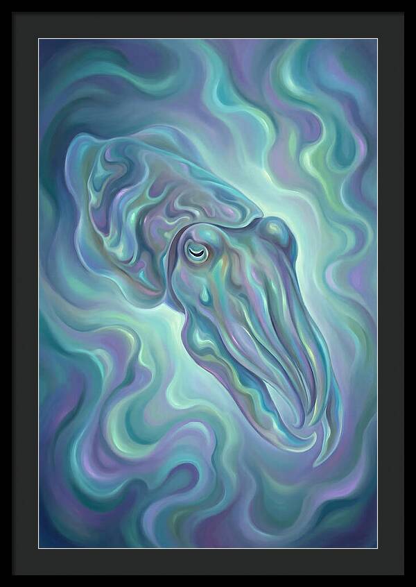Cuttlefish In Iridescent Waters