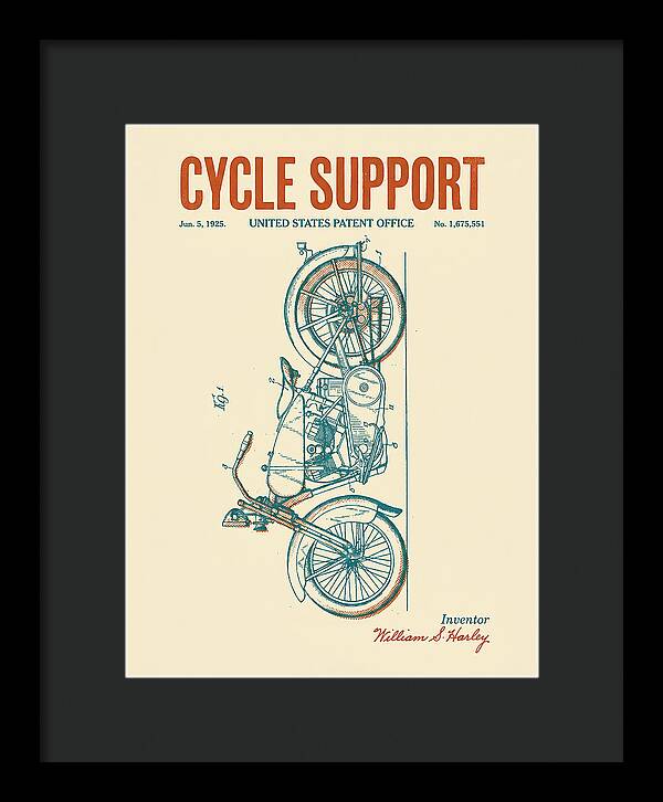 Cycle Support Harley Davidson Retro Patent Us1675551a