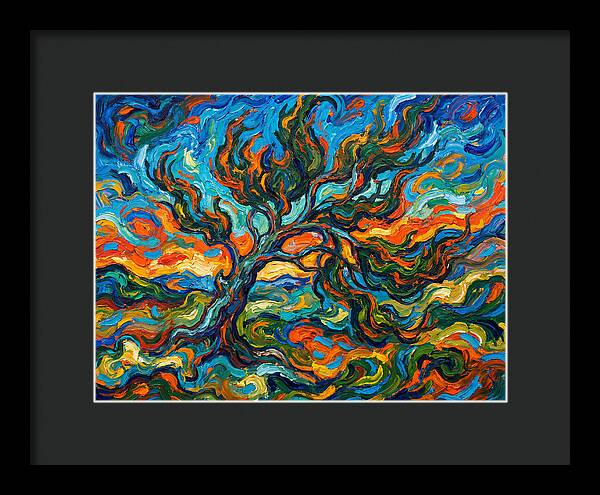 Cypress Tree In Vibrant Swirls